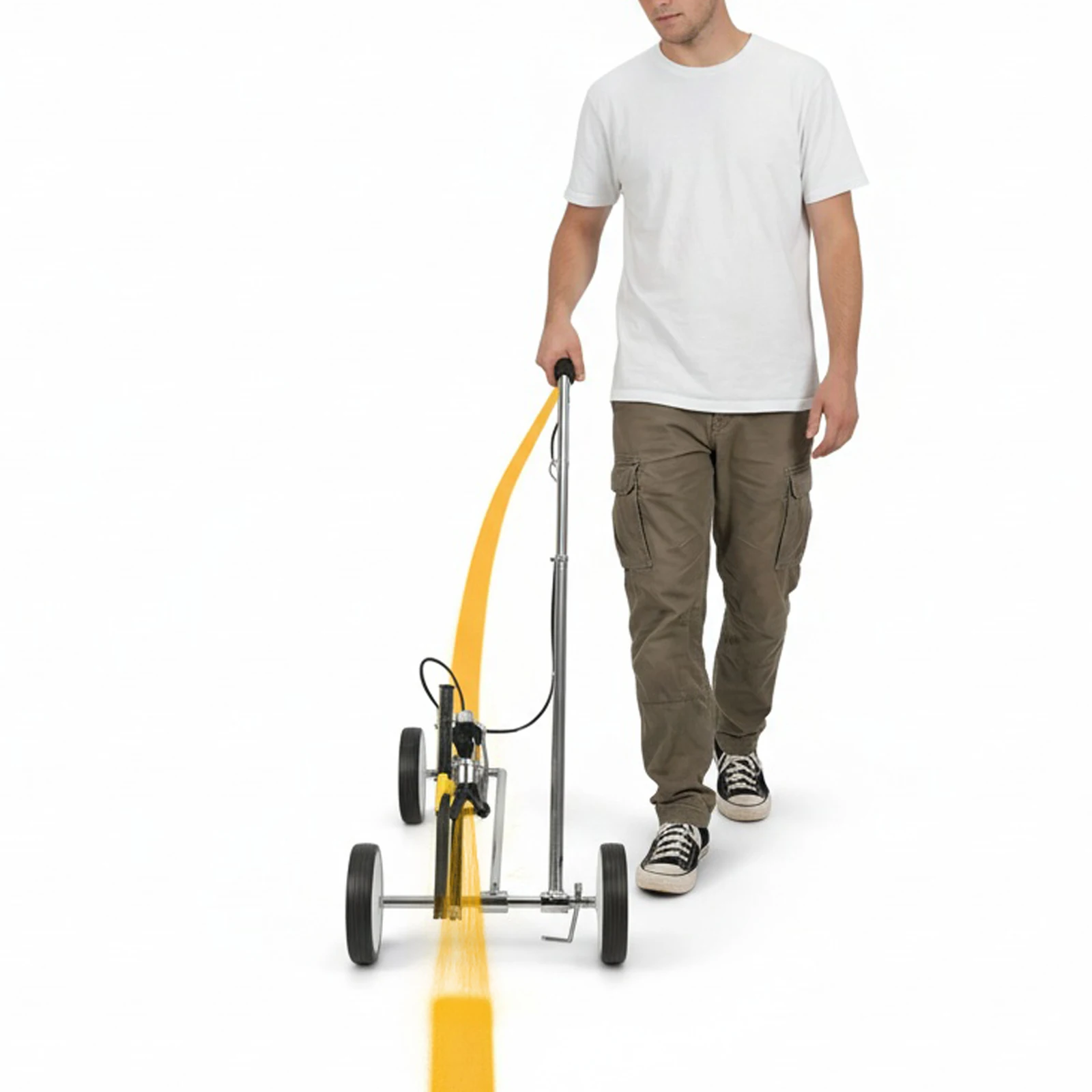 

Многофункциональная разметочная машина на колесах с насадкой для нанесения линий на заводах, парковках, проезжей дороге, детских площадках