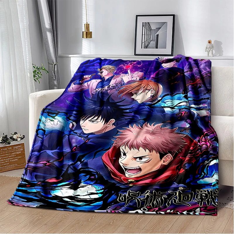 3D Jujutsu Kaisen Anime Cartoon Itadori Yuji Soft Flannel Blanket,Throw Blanket Comfortable Blanket for Picnic Beds Sofa Home