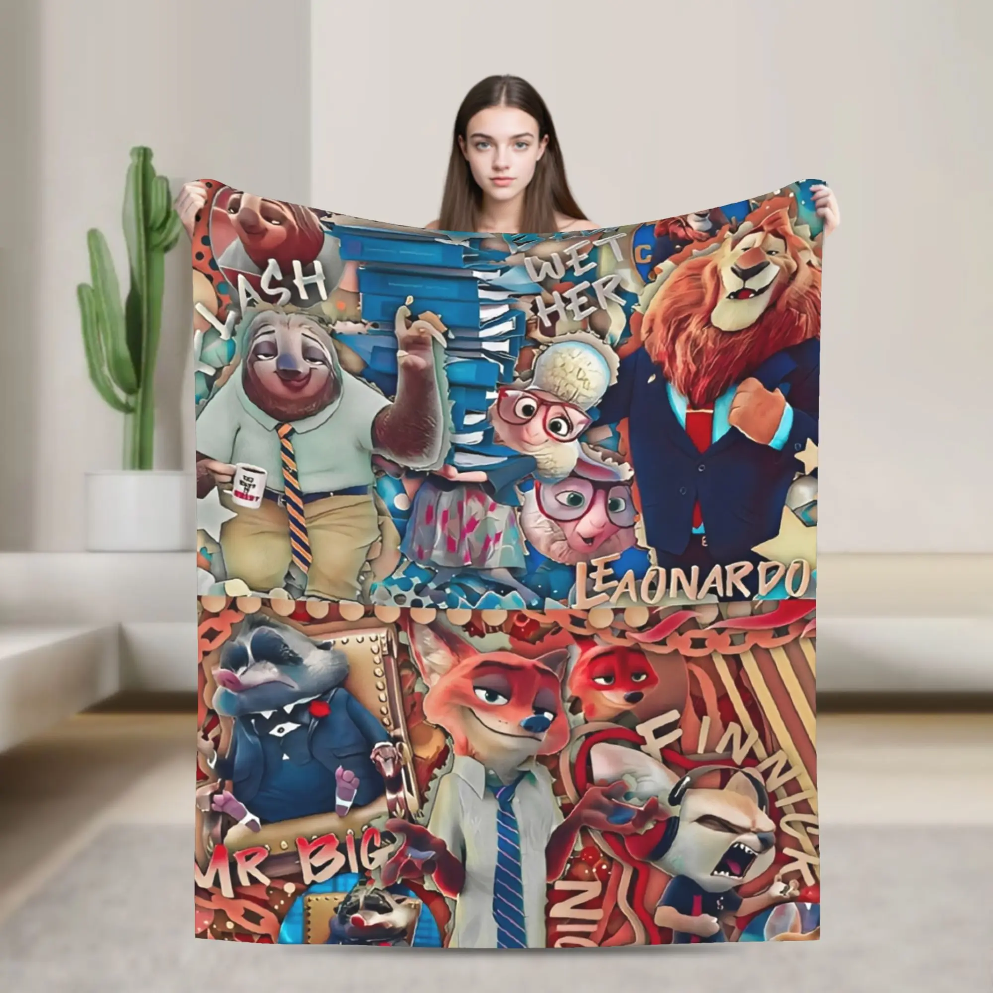 

Zootopias 2 Nick Wilde Judy Blanket Ultra Soft Throw Blankets for Sofa 50x60 Inch Multi-size Rug Piece