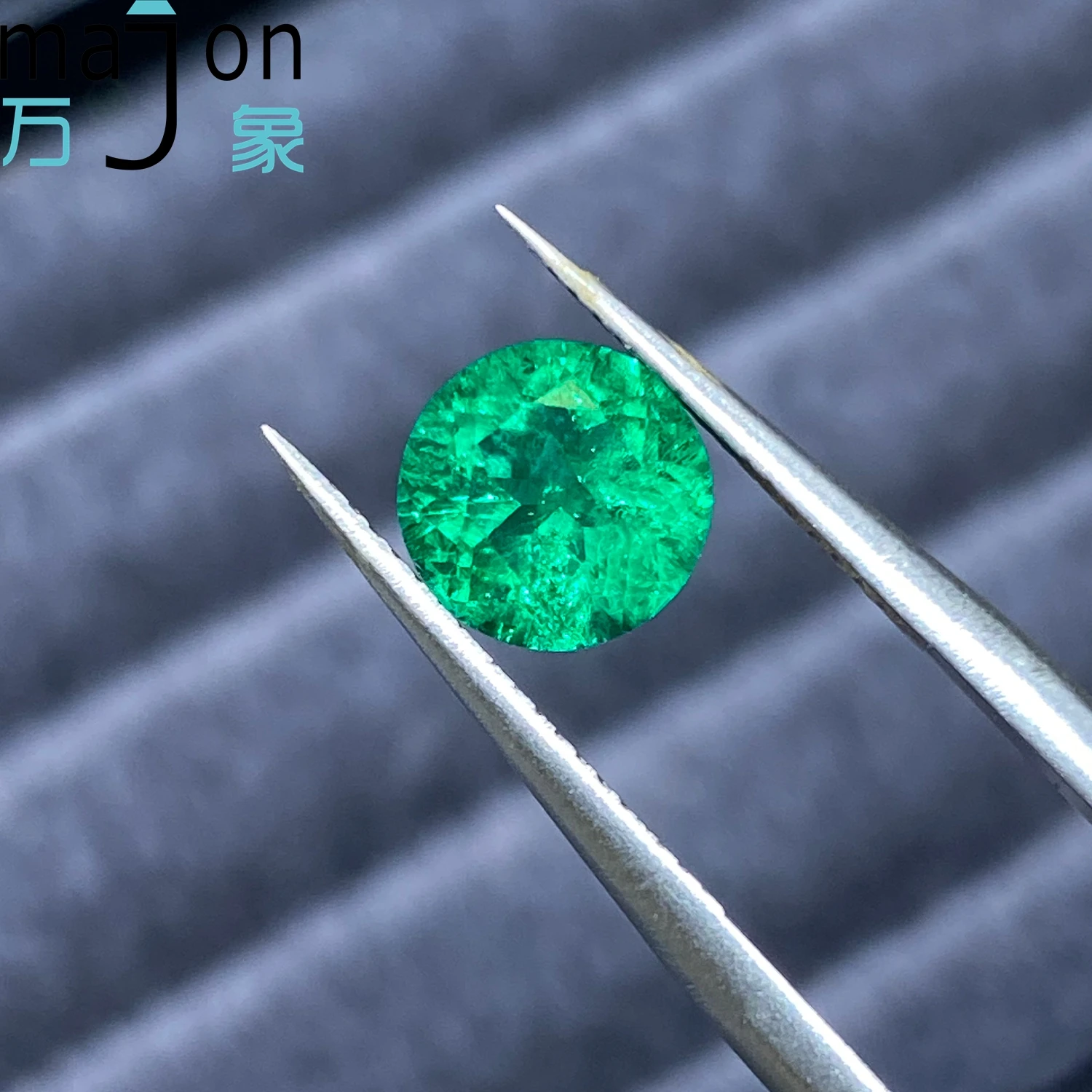 

New High Quality 1.0CT Hand-cutting Lab Grown Emerald Stone Round With AGL For Jewelry Making
