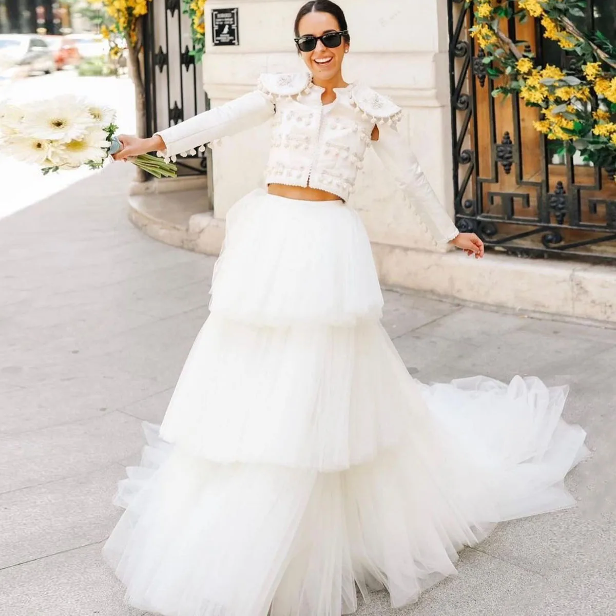 fluffy-tiered-white-tulle-wedding-skirt-custom-made-elastic-waist-soft-mesh-bridal-skirts-long-train-bride-photoshoot-skirt-tutu