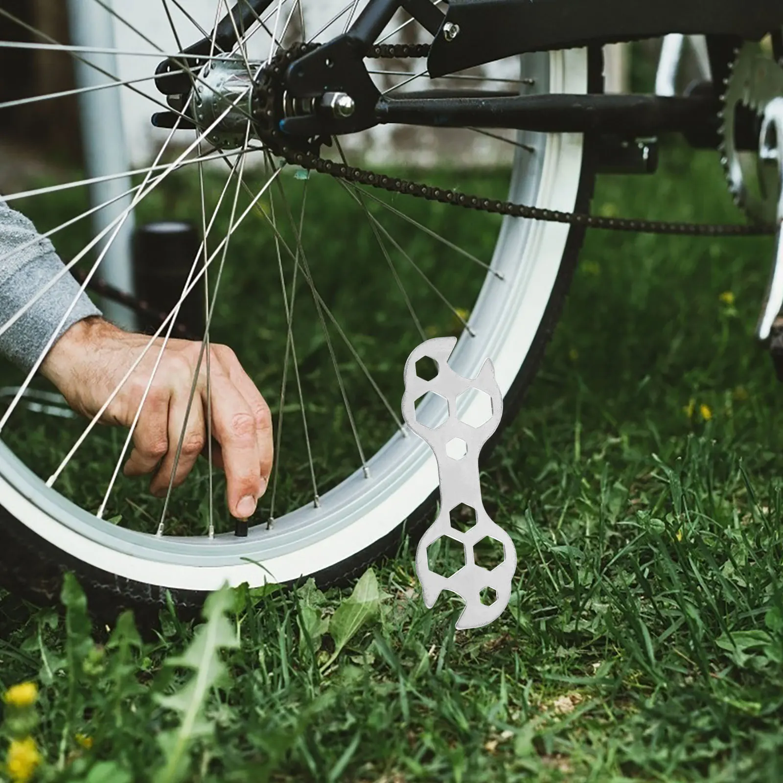 2Pcs Multifunctional Wrench Bicycle Spoke Tool Bike Repair Maintenance Home Outdoor Versatile Precise Durable Spoke Wrench