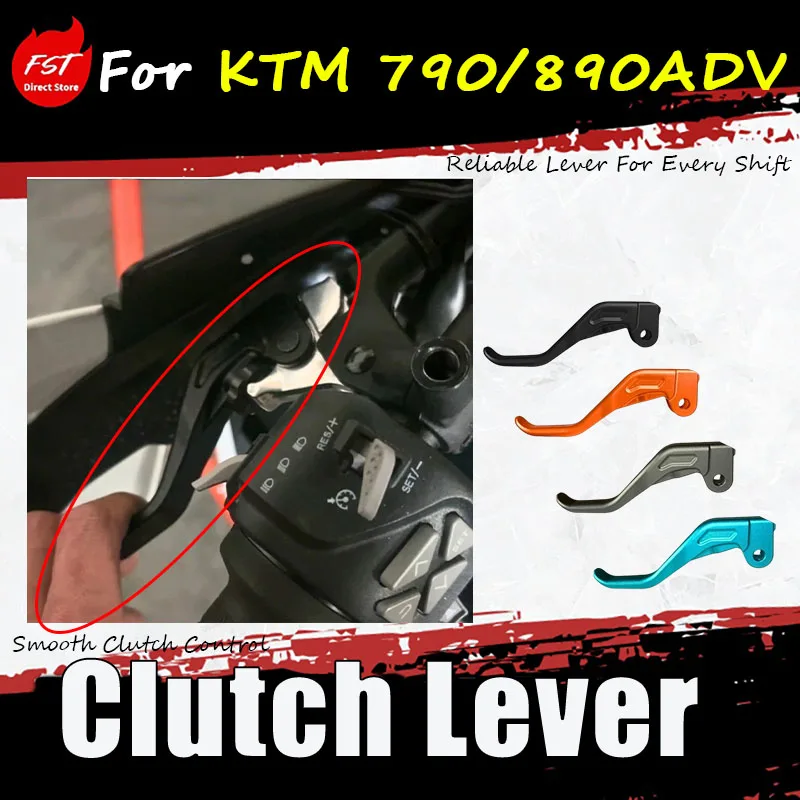 For KTM 790/890ADV, the accessory includes two-finger force-saving clutch, two-finger brake lever, and hand grip.