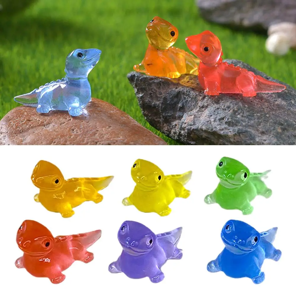 Ornamenti colorati lucertola luminosa 10 pezzi Colore casuale a bagliore Accessori Vivarium Lucertola Animali Kawaii Mini lucertole scuri C2v2