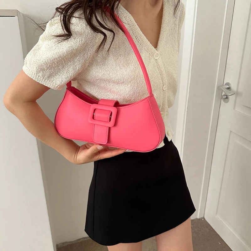 Women Messenger Bag Fashion PU Leather Totes Shoulder Bag Underarm Bag Casual Handbags