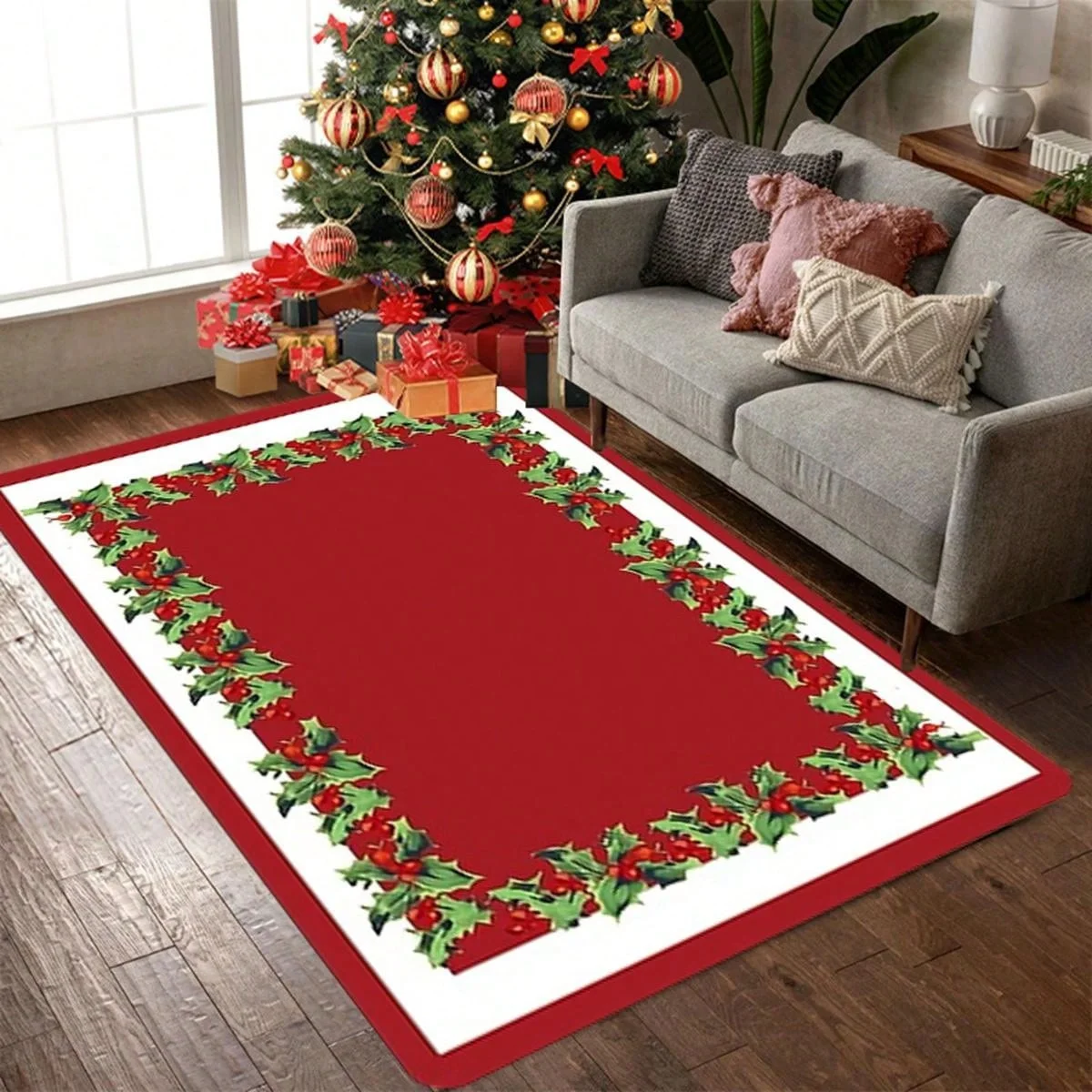 

Merry Christmas Carpet for Living Room Bedroom Kitchen Office Home Decor Non Slip Rug Christmas Decorations Entrance Floor Mat