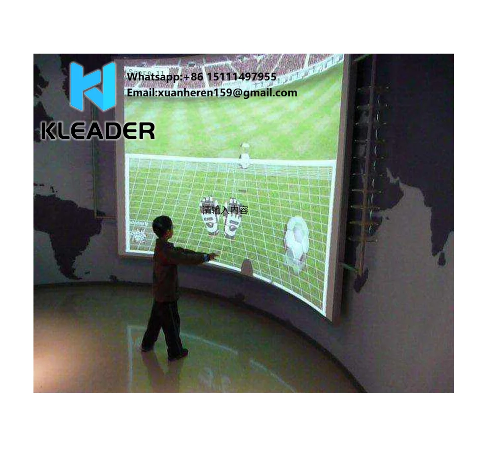 Big Screen Interactive Football Game Somatosensory Football Kinect Interactive Soccer Simulator Visual Sports System for Kids