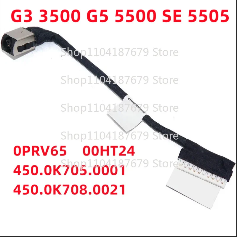 LLL  10pcs DC Power Jack Cable For Dell G3 3500 G5 5500 SE 5505 00HT24 Notebook Charging Socket Replacement