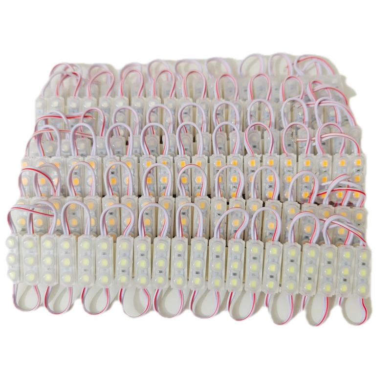 

1000 шт. мини-светодиодных модулей DC12V 2835, 0.9W, 3 LED, инжекционные, декоративные, 29*9 мм, для рекламных вывесок и букв