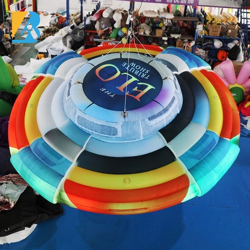 

Personalized Eye Catching Inflatables Giant Blow up UFO Model for Hall Stage Decoration Toys