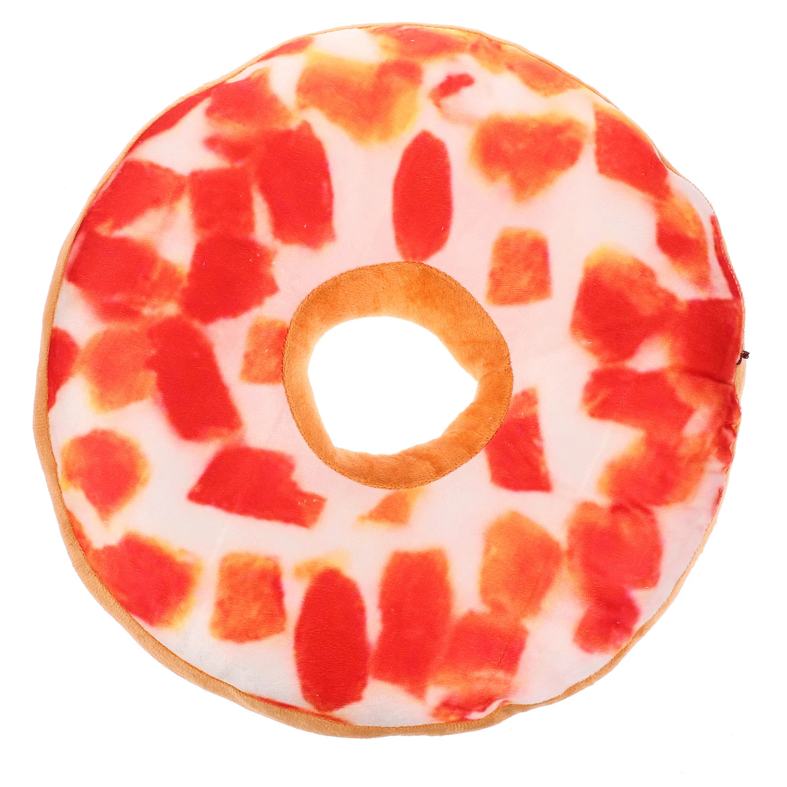 

1pc Simulation Doughnut Throw Pillow Soft Hugging Cute Decorative Cushion For Office Sofa Bed Lumbar Support Nap Pillows