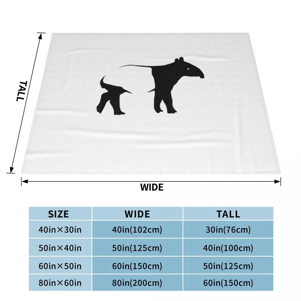 Tapir Animal Throw Blanket Bed covers Decorative Sofa Blanket Retro Blankets