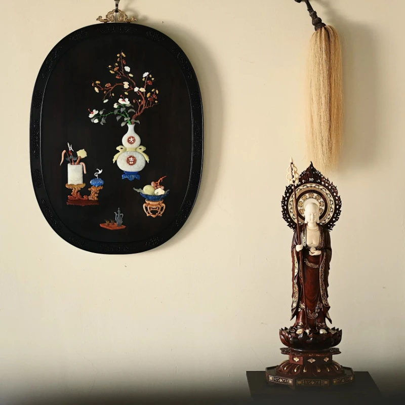 Hanging screen wood carving decorative craft paintings for gifts