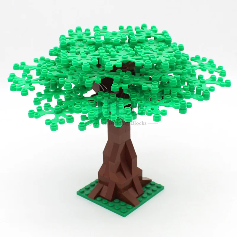 MOC DIY Building Blocks Bricks Jungle Garden Plant Tree Courtyard Compatible City Street View Accessories Construction Toys