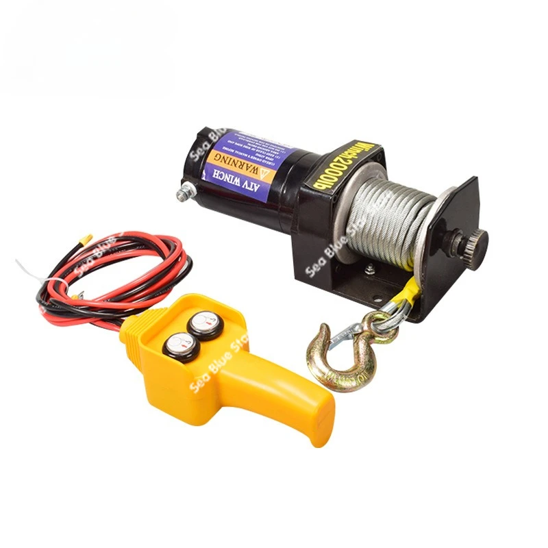 Electric winch 12v vehicle small crane 24v electric hoist hoist off-road vehicle traction self-rescue trailer winch
