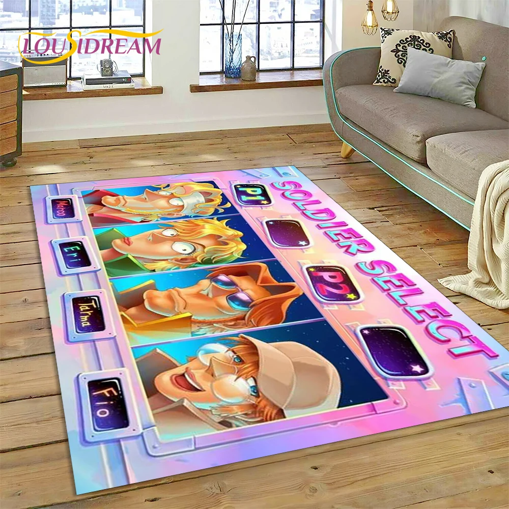 Metal Slug Retro Game Cartoon Customized Rug Carpet for Living Room Bedroom Decor,Non-slip Decoration for Sofa Doormat Gift Kid