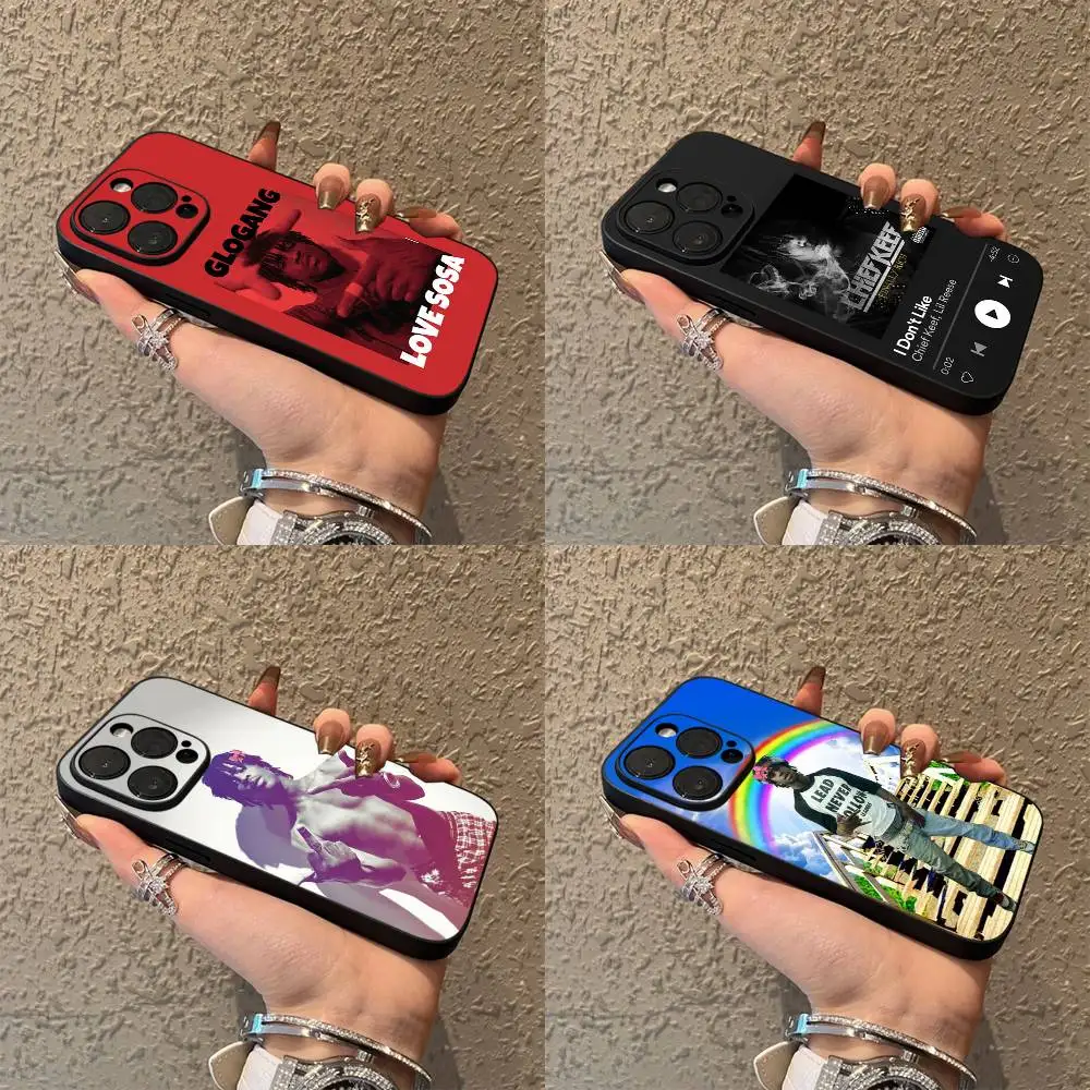 

C-Chief Keef Love Sosa Phone Case For iPhone 16,15,14,13,12,11,Pro,XS,Max,XR,Plus,E,SE4,Mini Black Soft Cover