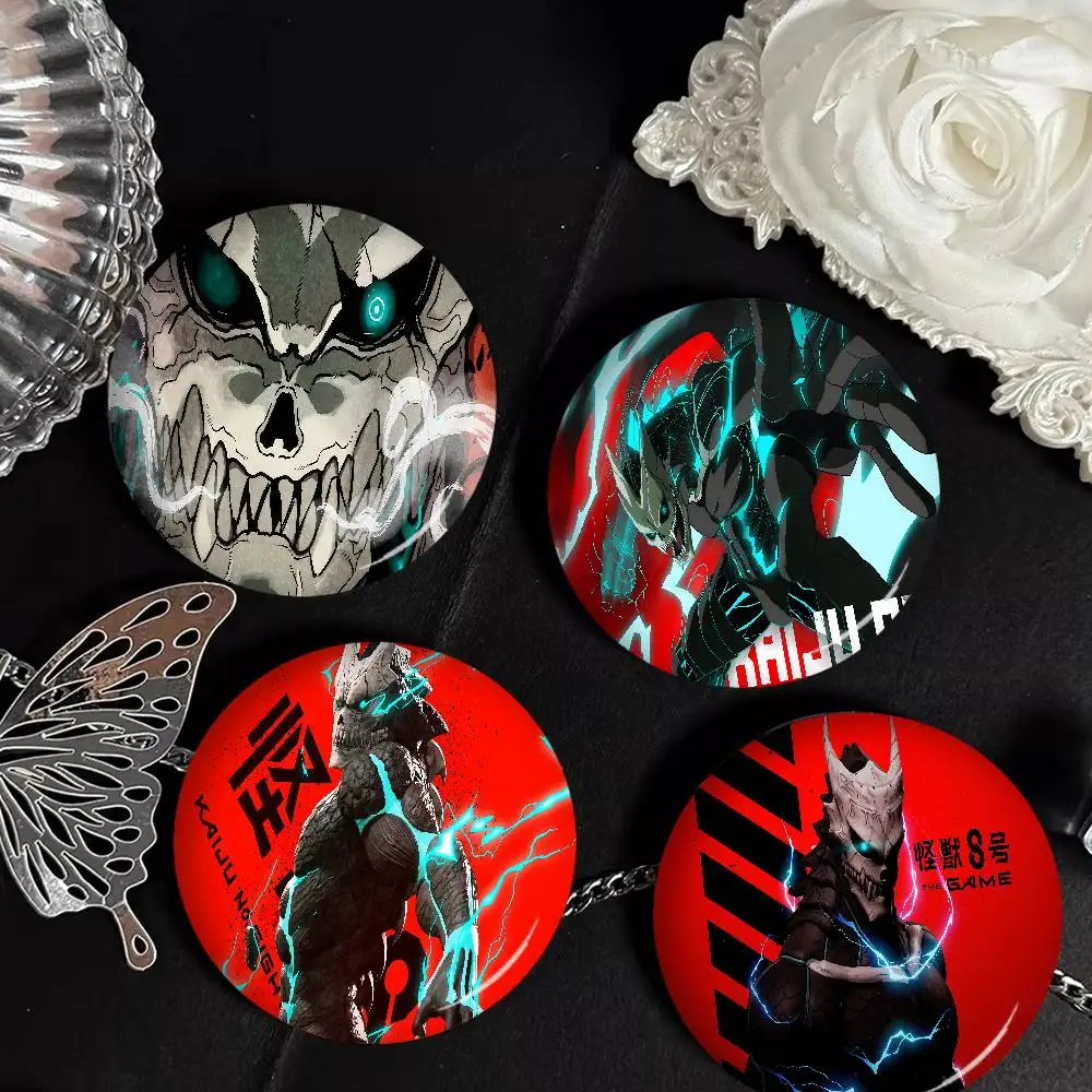 Anime monster K-Kaiju No 8 Tinplate Soft Button Pin Brooch Metal Badge Custom Jewelry Accessories Hat Bag Lapel