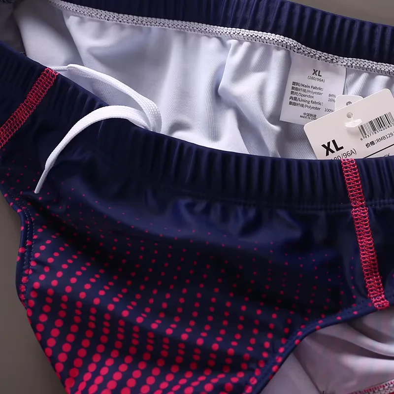 Swimming Briefs for men Dot Pattern Swim Shorts quick drying Bathing Suits for Hot Spring Pool & Beach Wear Swimsuits Swimwear
