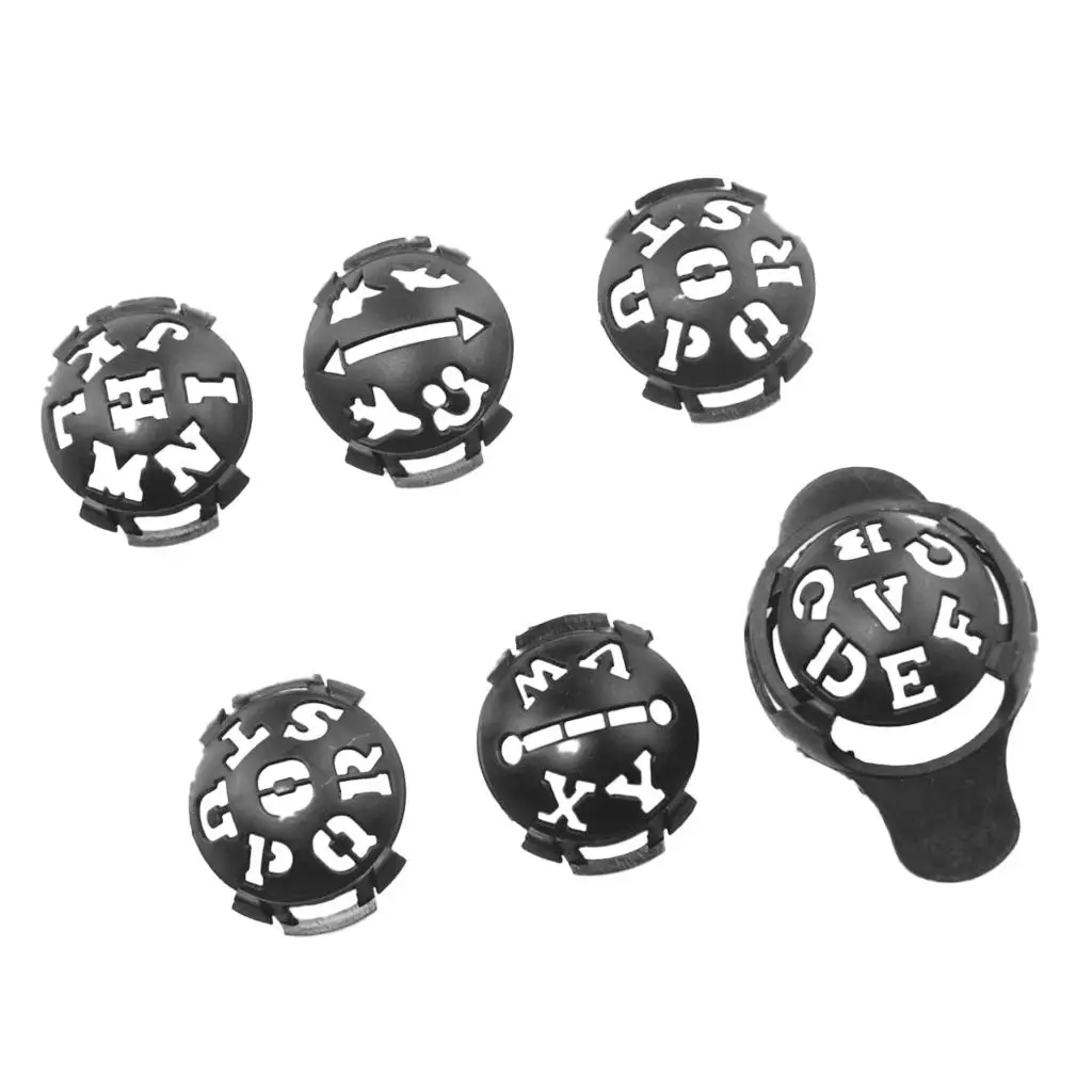 3-4pack Golf Ball Liner Marker Line Letter Pattern Drawing Alignment Tool Gray