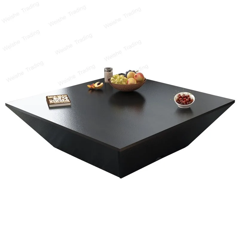 Nordic TV cabinet square modern simple living room square few personalized creative light luxury black tea table