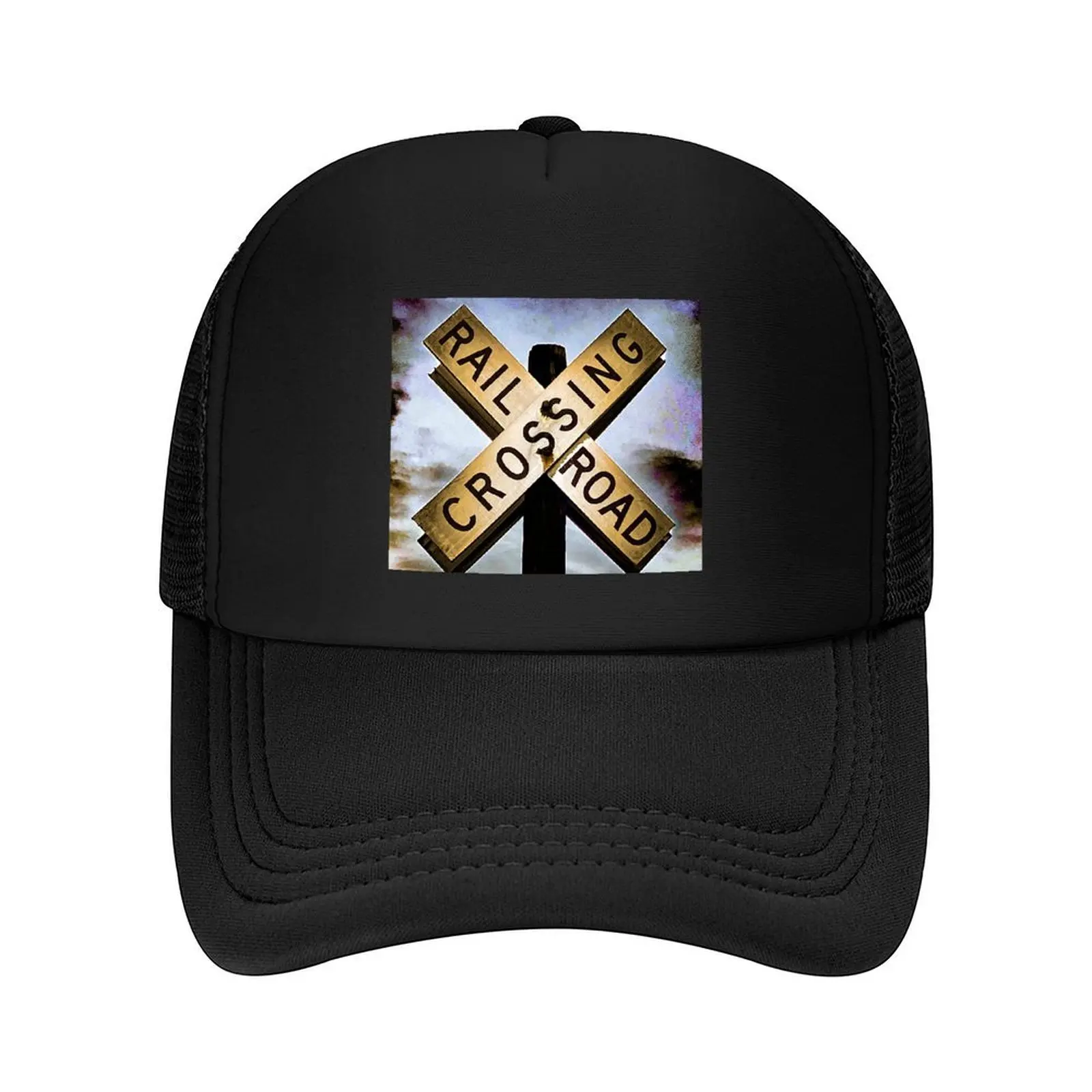 

Railroad Crossing USA Baseball Cap Rugby Hat Beach Trucker Cap golf hat genuine Male Women's