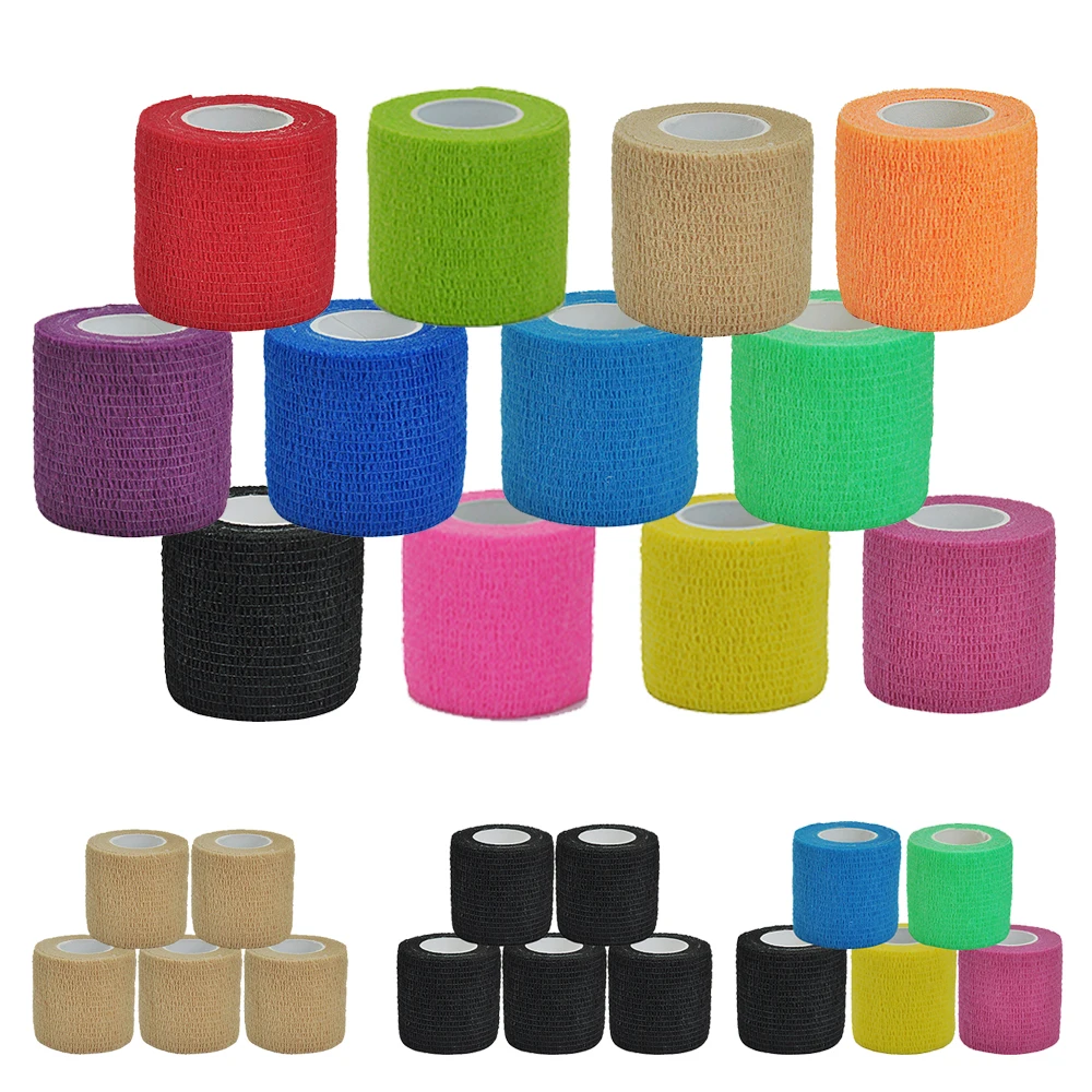 1 Roll 5*450cm Disposable Self-adhesive Flex Elastic Bandage Tattoo Handle Grip Tube Wrap Elbow Stick Tatu Tape Accessories