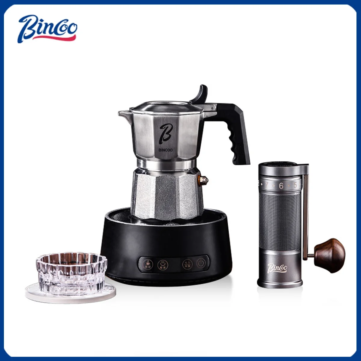 

Bincoo New Triple Valve 316 Stainless Steel Moka Pot Dual Pressure Espresso Maker 2-3.0pa Thickened Safe Home Coffee Brewing Kit