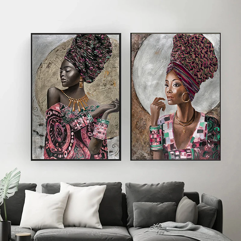 5d diy diamond painting full square/round drill Black African Woman diamond art embroidery cross stitch mosaic decor portrait