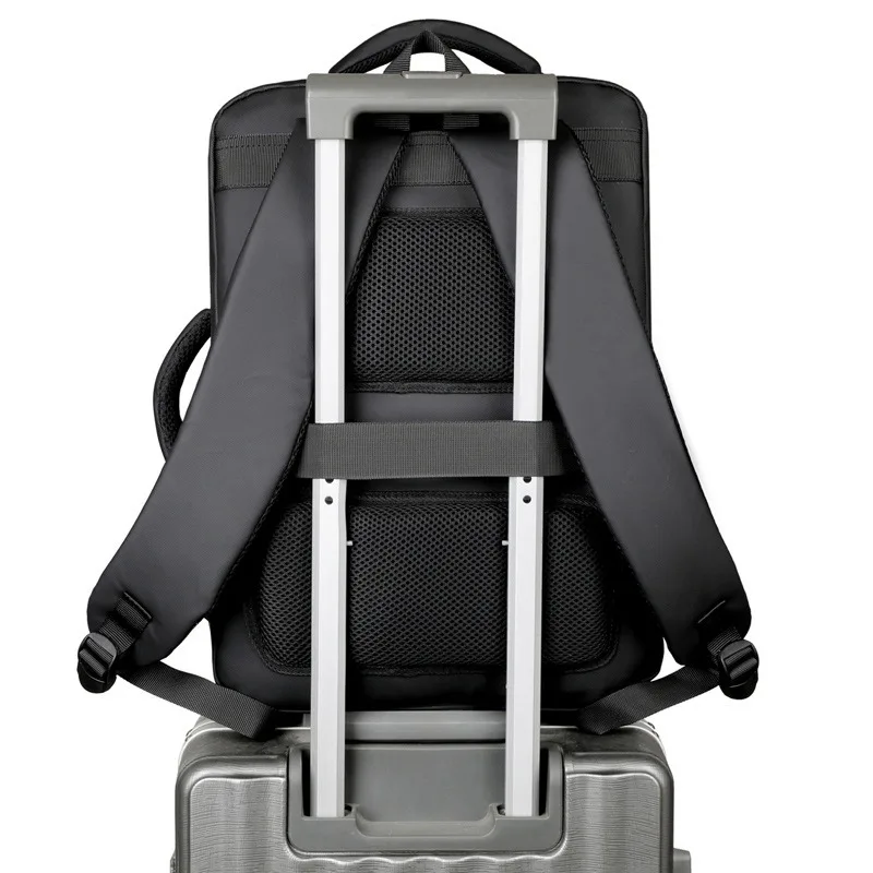 15.6 Inch Laptop Backpack Men Waterproof Business Travel Backpack USB Charging Computer Bag Multifunctional Office Commuter Bag