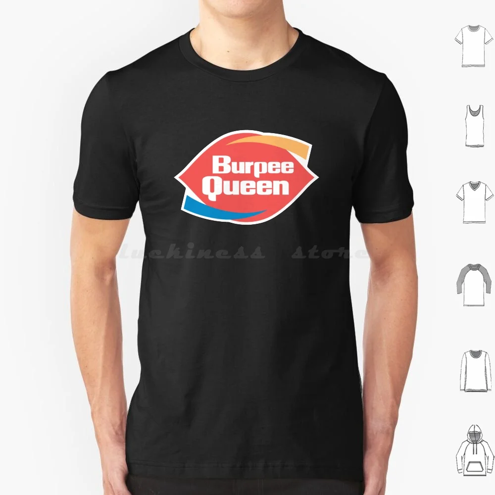 Burpee Queen Fitness T Shirt Big Size 100% Cotton Fitness Exercise Geek Nerd Humor Funny Workout Bootcamp Burpee Queen