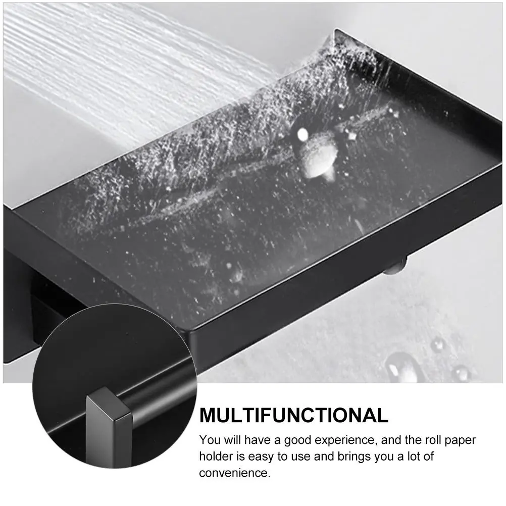 

1Set Roll Paper -Mounted Multifunctional Toilet Tissue Holder Space-Saving Bathroom Organizer Durable