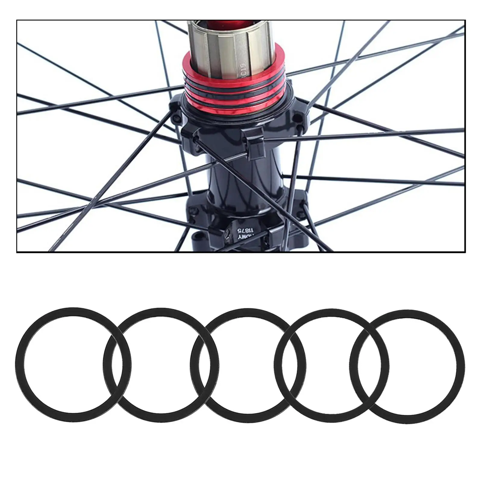 5PCS 42mm OD. Bottom Bracket Gasket Bike BB Axle Washer Aluminium Alloy Bike Flywheel Hub Spacer Repair Accessories