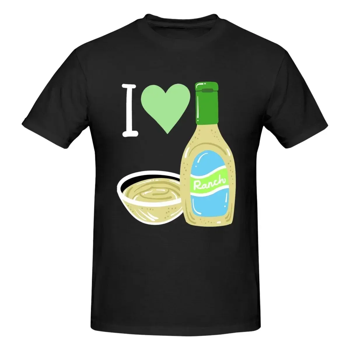 Ranch-Camiseta de algodón 100% para hombre, camisetas de gran tamaño con cuello redondo, manga corta, S-6XL