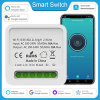 Smart Wifi Switch DIY Light Mini Switches 2 Way Remote Control Breaker Wireless Smart Home Breaker With Alexa Google Alice