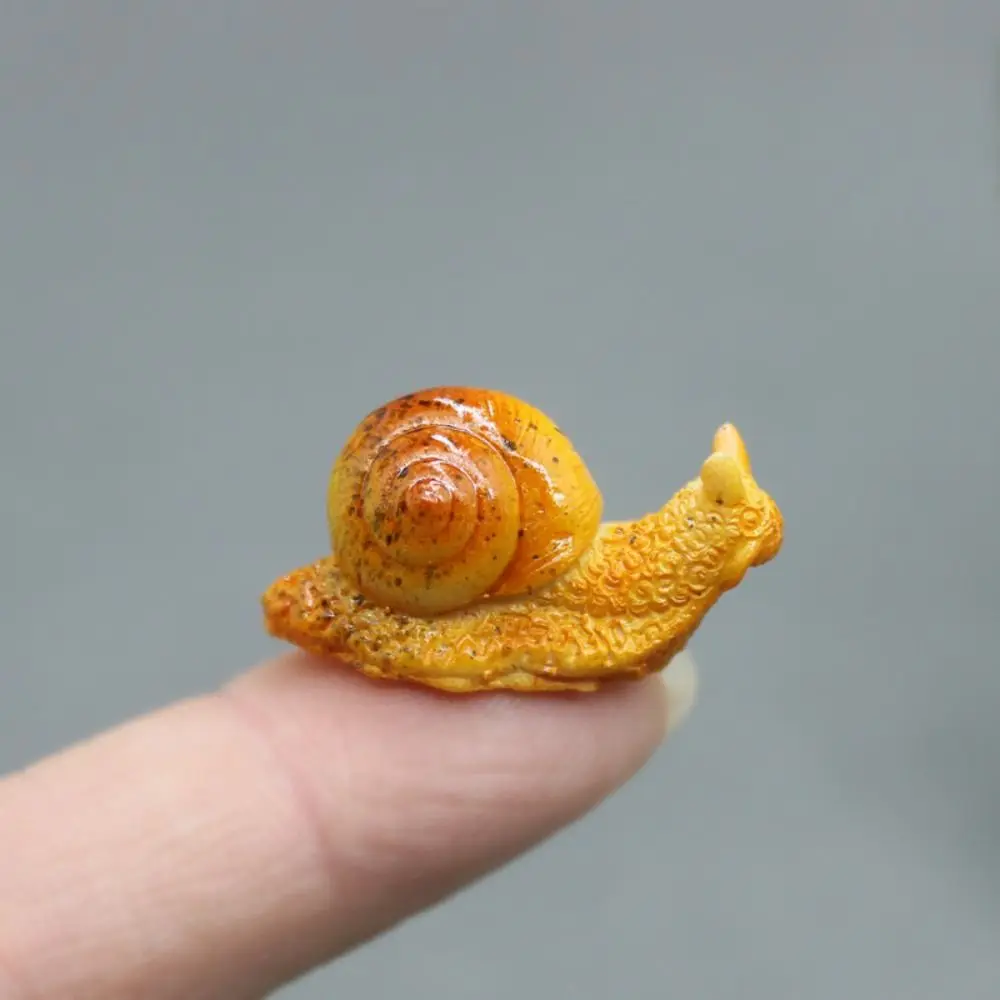 Small Micro Landscape Succulent Garden Decoration Animal  Fairy Snail Ornament Miniature Figurine Snail Model Resin Craft