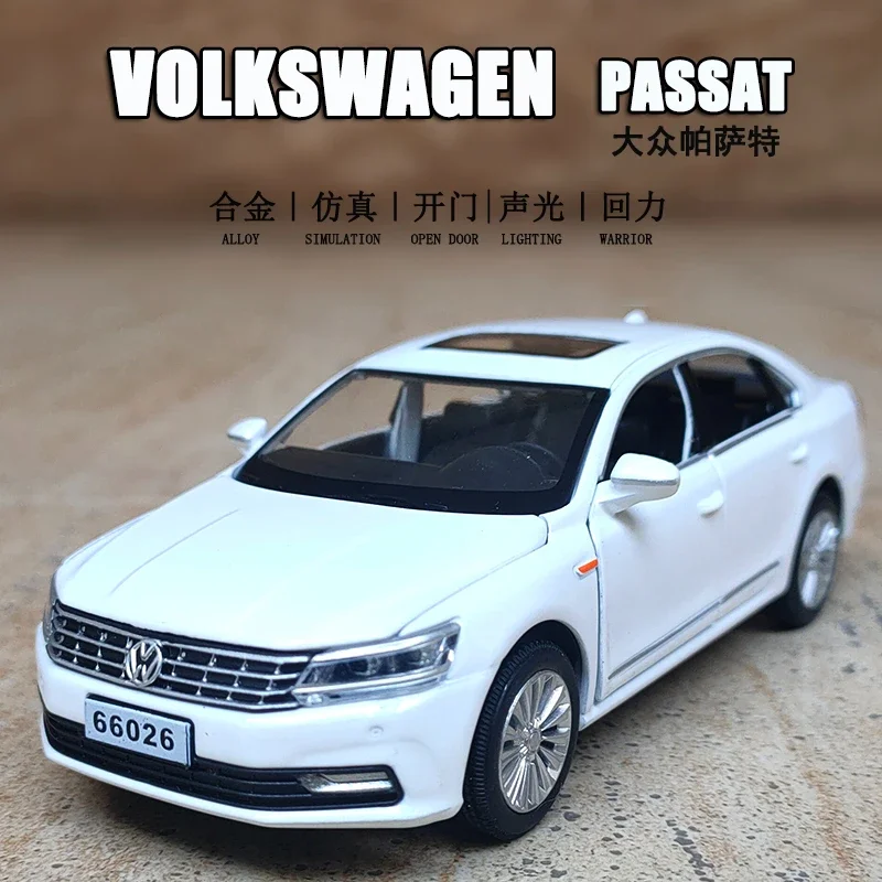 1:32 Volkswagen Passat Alloy Automodel Diecast Metalen Speelgoedvoertuigen Automodel Geluidslichtsimulatie Collectie Cadeau F148