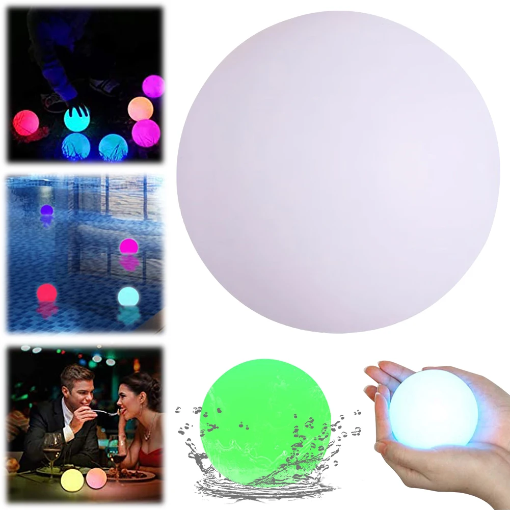 Pelotas de Golf brillantes con luz LED, luz nocturna redonda colorida y duradera, pelota de Golf nocturna para entrenamiento, lámpara luminosa fluorescente para piscina