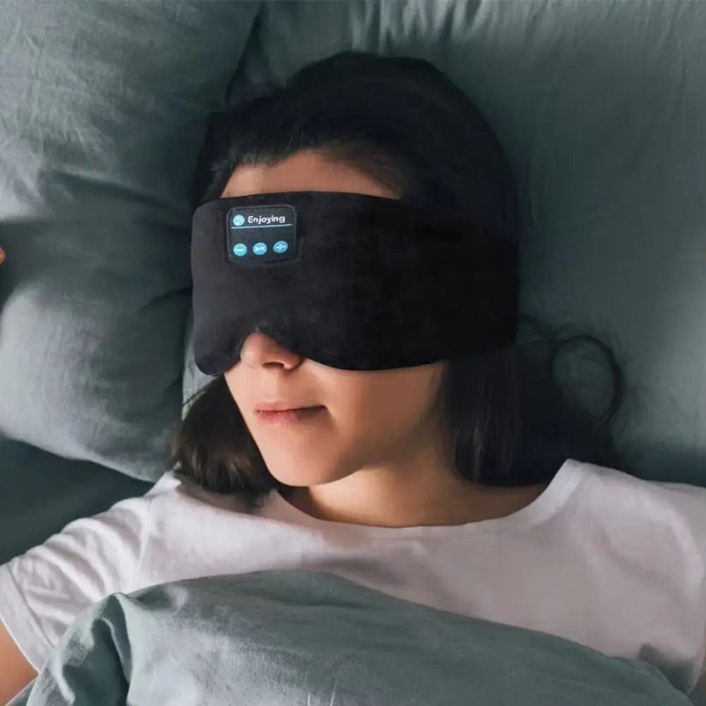 Ultra-thin Speaker Sleep Eye Mask Soft Adjustable Wireless Headphones Washable Light Blocking Bluetooth Headphones Meditation