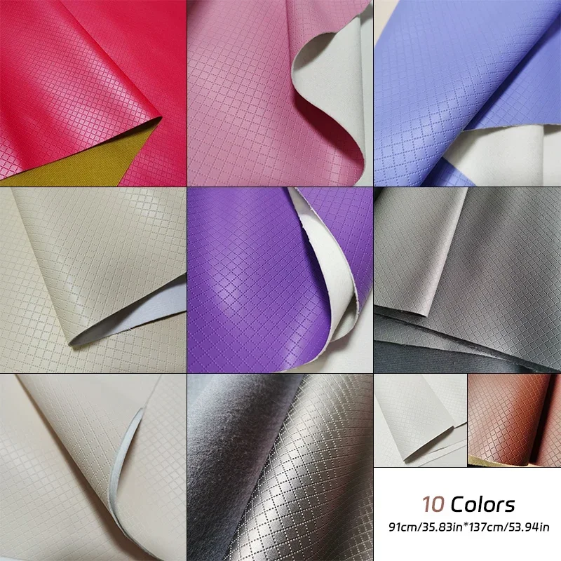 100x137cm Diamond Lattice Soft Thicken Embossed PU Leather Fabric Artificial Leather for Sofa Headboard Furniture Upholstery