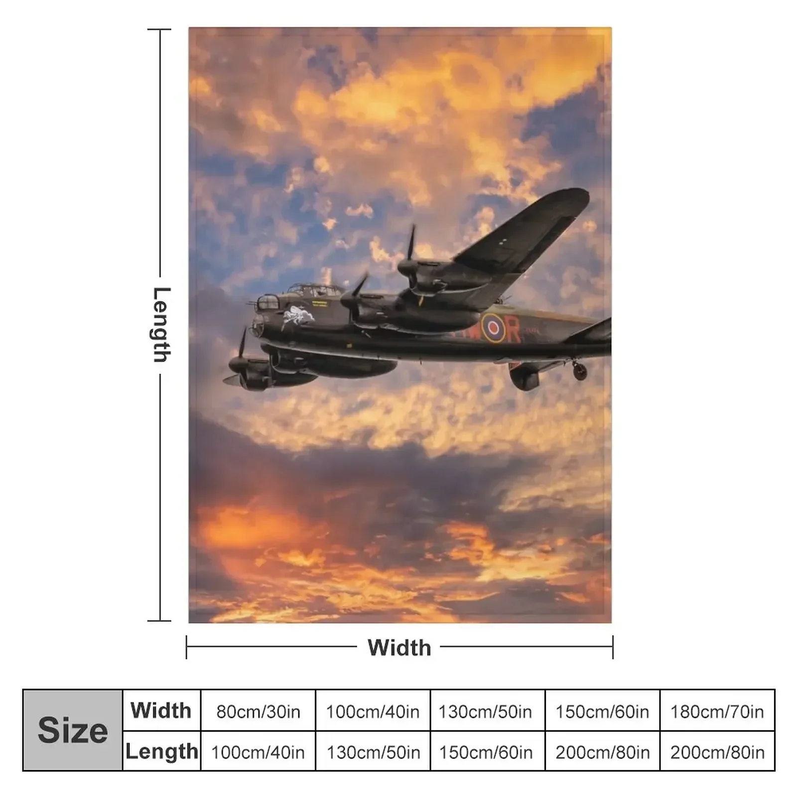 Avro Lancaster Bomber Throw Blanket Decoratives Shaggy Blankets