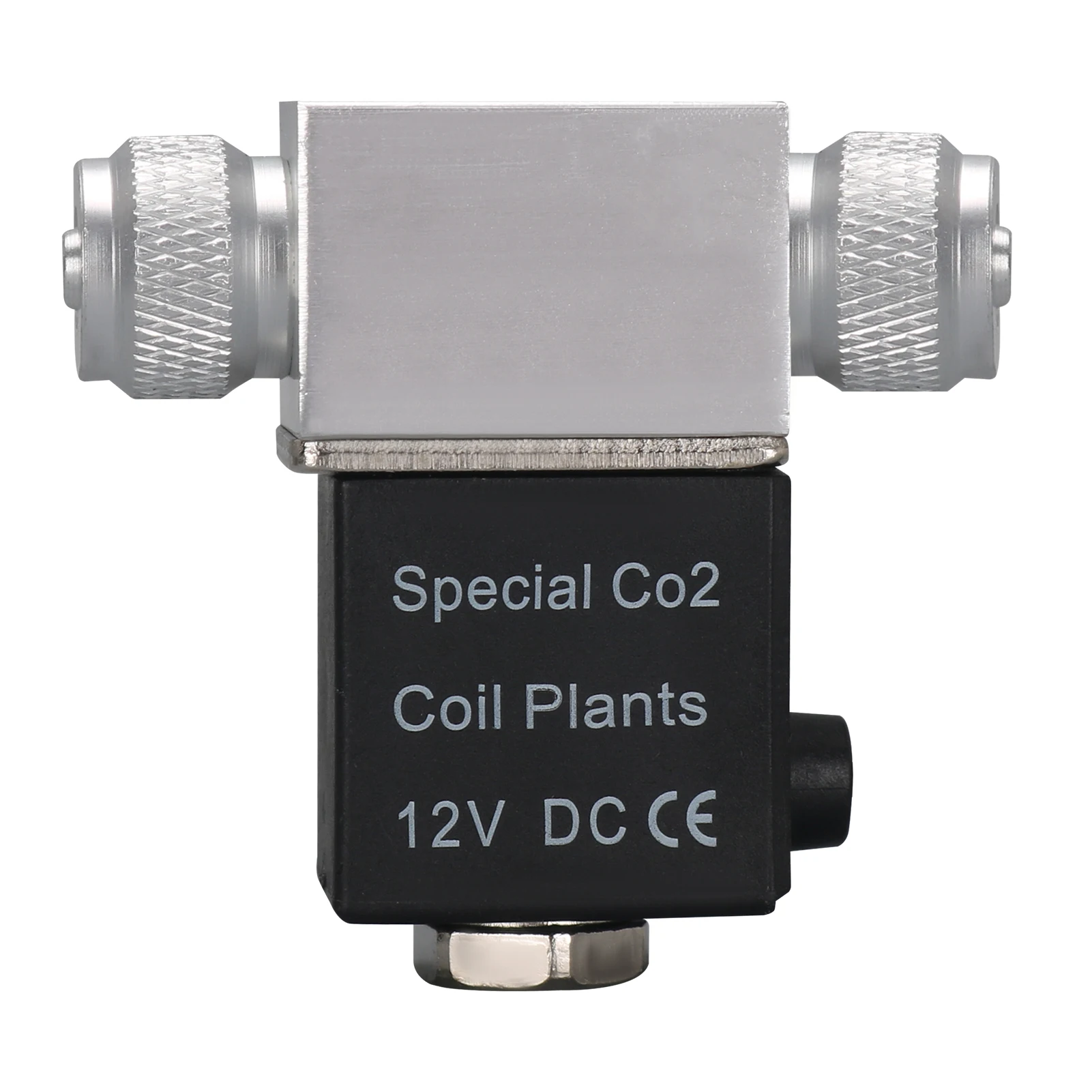 Solenoid Valve for Aquarium CO2 System Regulator DC 12V Output Connect 4*6mm Tube or Bubble Counter Double Head Noiseless