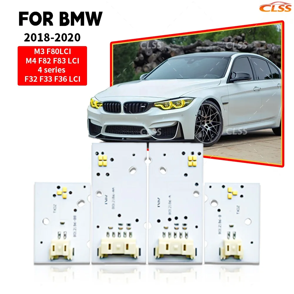 

Доски DRL Angel Eyes Адаптивные светодиодные фары дневных ходовых огней без RGB для BMW M3 M4 F80 F82 F32 F33 F36 LCI 420i 2018-2020