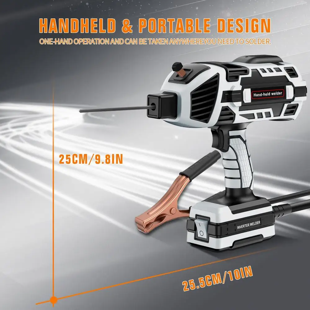 Máquina de soldadura compacta Kit de soldador de arco inteligente con inversor IGBT de 120 amperios con accesorios