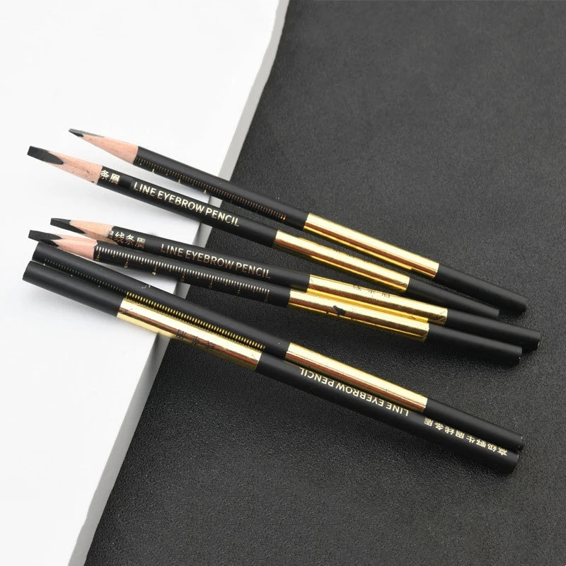 1PCS Black Line Eyebrow Design Pen Embroidery Hard Core Makeup Artist Drawing Eyebrow Waterproof Eyebrow Scale Positioning Pen