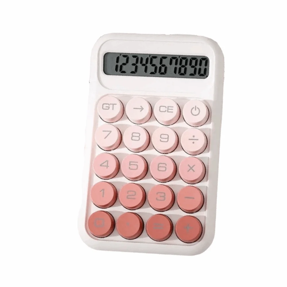 10-digit Display Electronic Calculator Transparent Design Lcd Display Mechanical Keyboard Calculator High Appearance