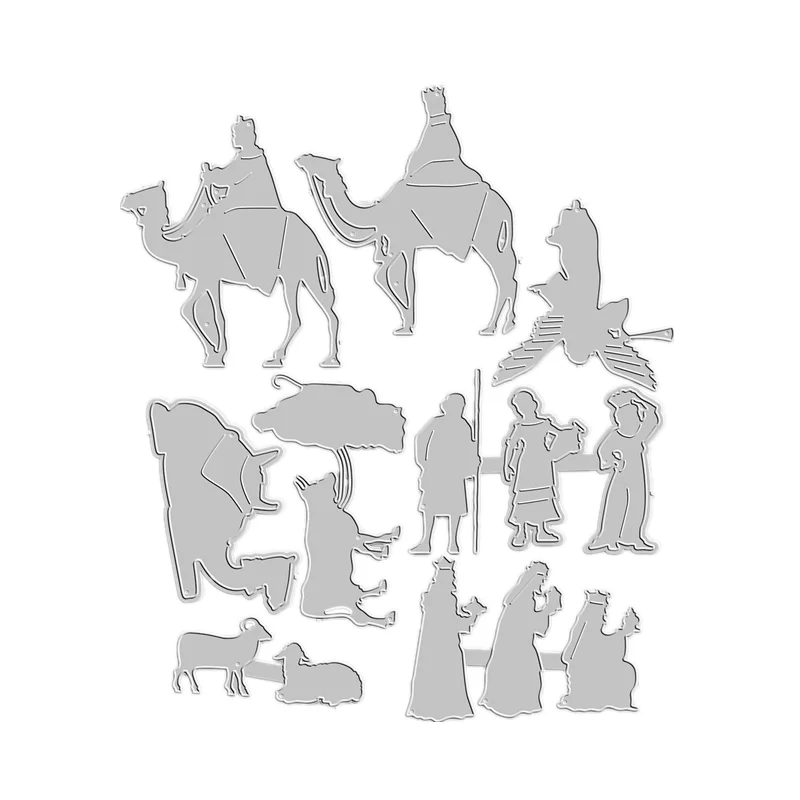 2022 New Cutting Dies Scrapbooking For Paper Making The Nativity Additionsa Die Set Embossing Frame Card Craft no Stamps