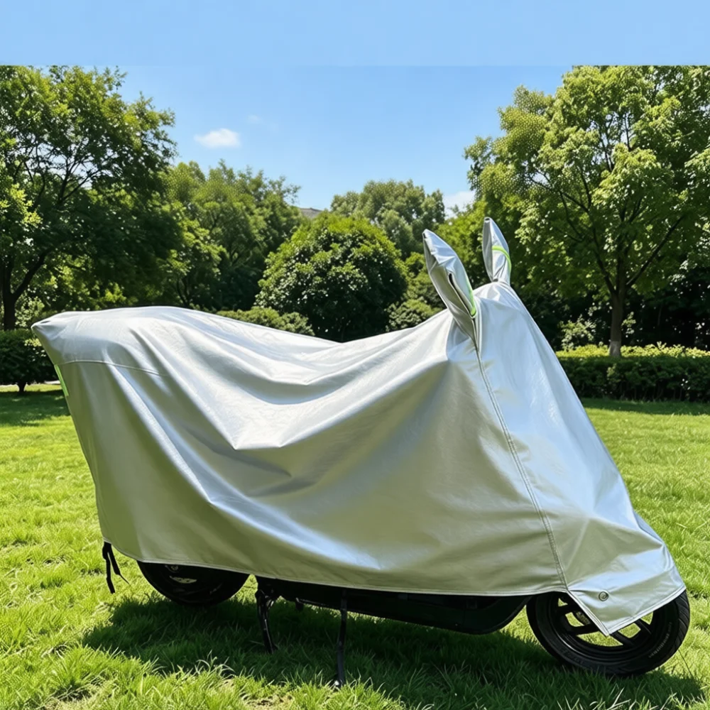 Heavy Duty Motorcycle Cover Outdoor Sunshade Rainproof Dust Cover Universal Fit Bike Shelter Protective Fabric Garage Shield