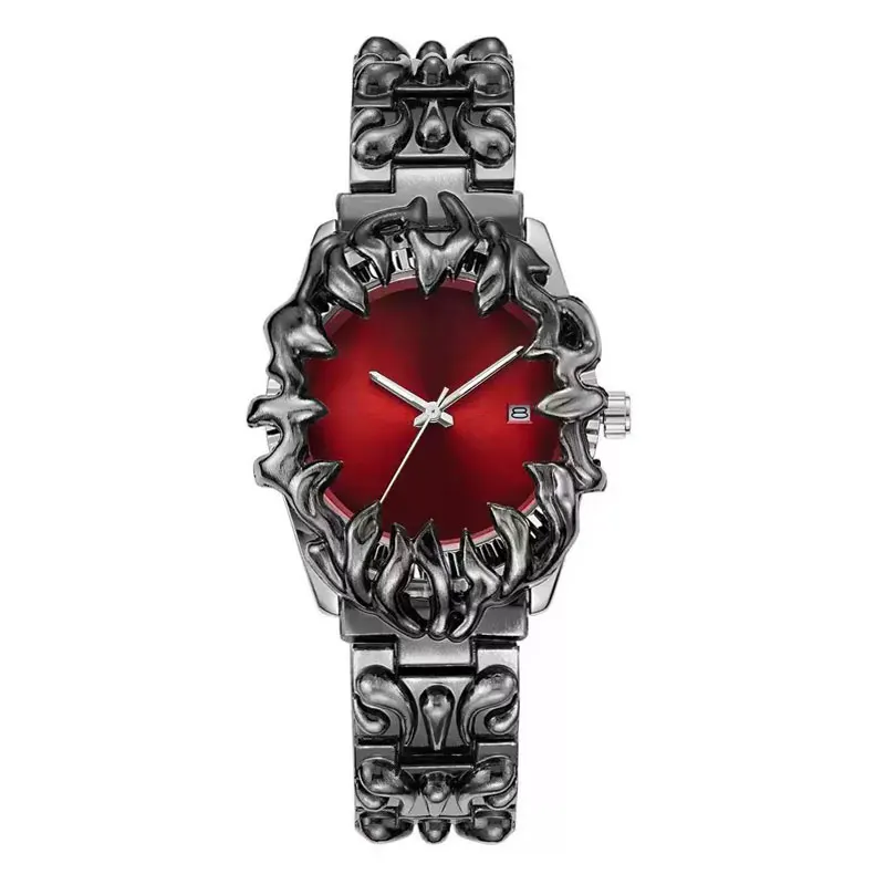 パーティーやデートに最適なユニークなデザインのメンズ足型ウォッチ