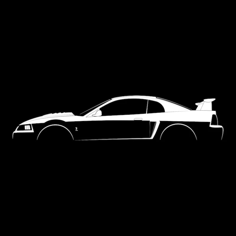 Mustang SVT Cobra R (2000) Silhouette 2024 Men T Shirt Casual Racing Car fans Logo Enthusiast T-shirt Graphic Summer Short Sleev